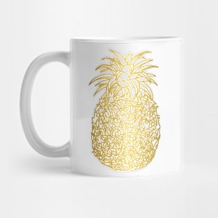 Gold Pineapple Design Mug